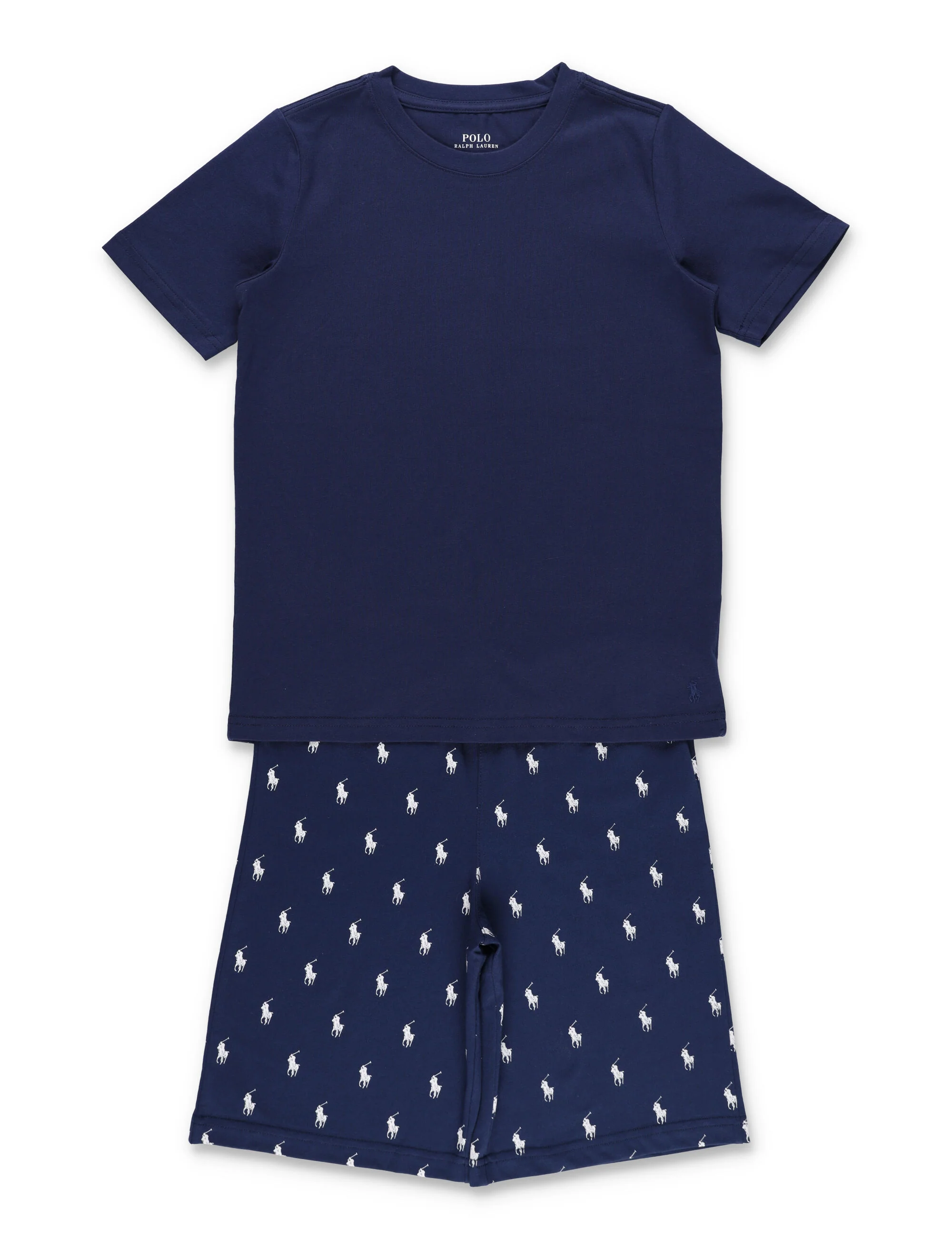 Polo Ralph Lauren Kids Pony Pajamas Navy Cotton Set