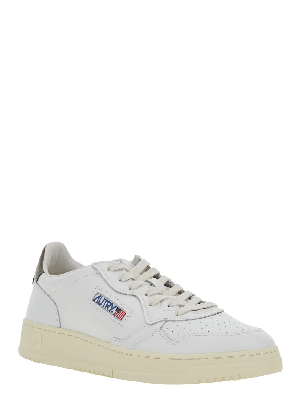 Autry White Sneakers Medalist Low With Leather Details