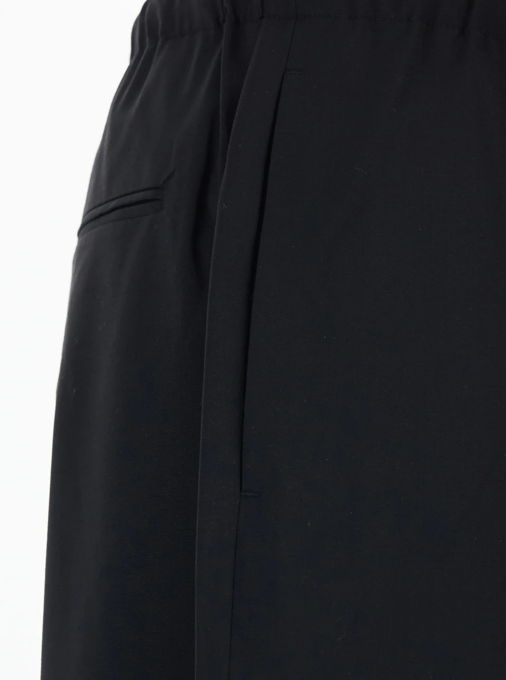Tonywack Black Pants with Drawstring Waist in Wool Blend Man Polyester Polyurethane Trousers