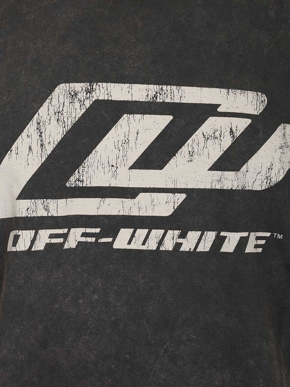Off-White Racing Skate T-shirt Black Cotton