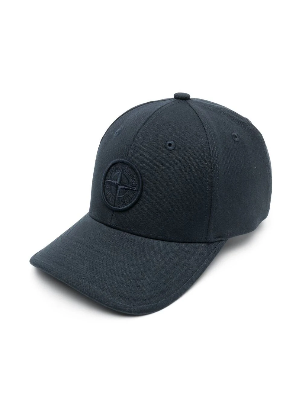 Stone Island Kids Blue Baseball Cap With Tonal Logo Embroidery Cotton Boy Blu Hats And Gloves