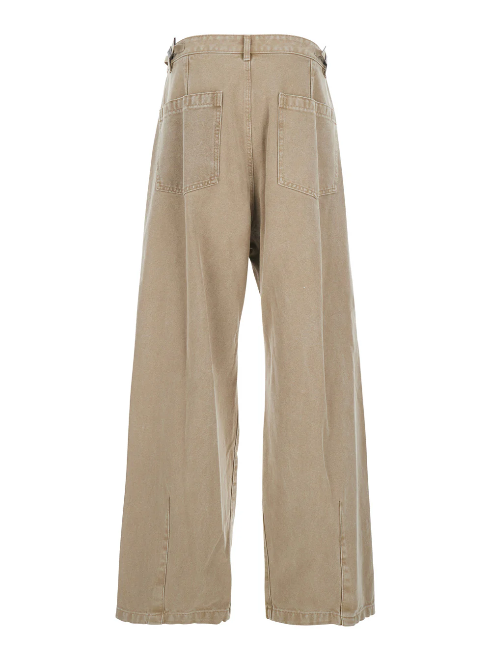 Wooyoungmi Beige Pants with Belt Loops in Cotton Man Trousers
