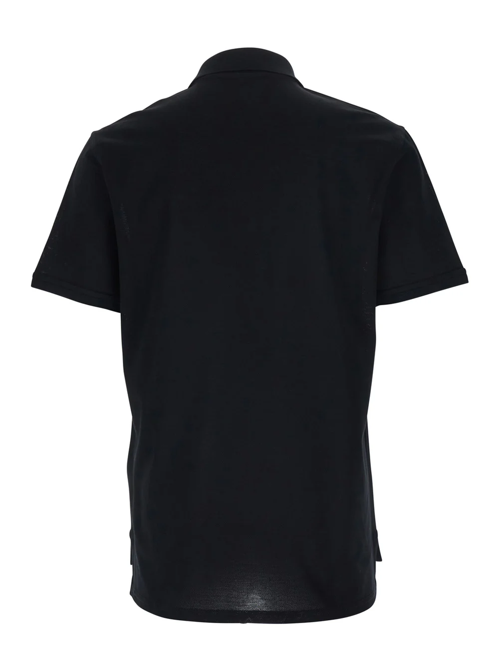 Givenchy Black Polo Shirt with Logo Patch on the front in cotton for Men Tshirts And