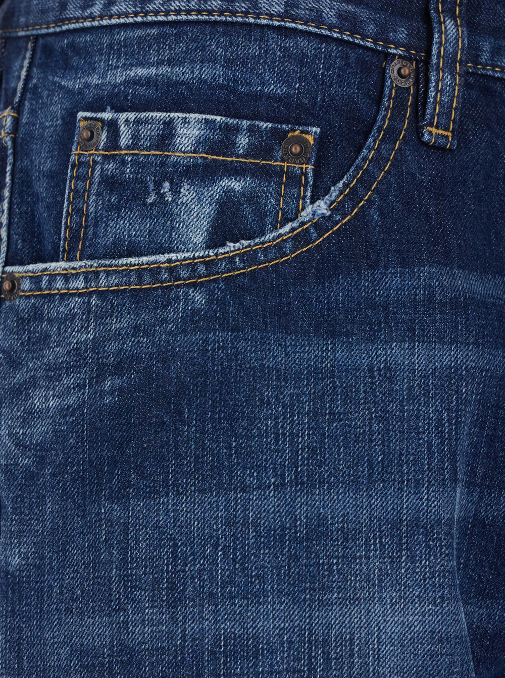 Dsquared2 642 Blue Jeans with Logo Patch on the Rear in Denim Man Blu