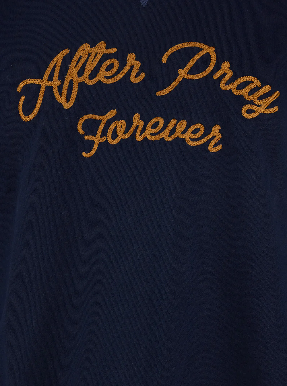 After Pray Forever Blue Sweatshirt with Logo Lettering on the Front and Dropped Shoulders in Cotton Man Blu Sweatshirts