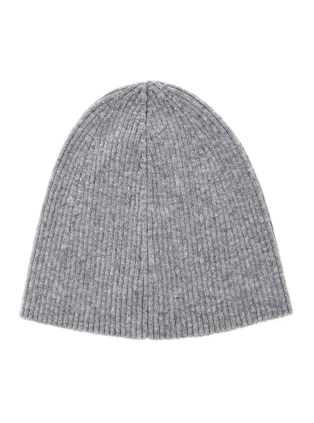Saint Laurent Grye Beanie with Logo Patch in Cashmere Man Grey Hats And Gloves