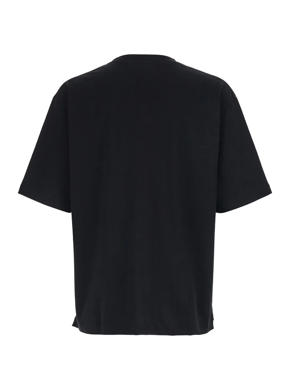 Dsquared2 Black T-Shirt with Maxi Logo on the Front for Men Cotton Tshirts And Polo Shirts