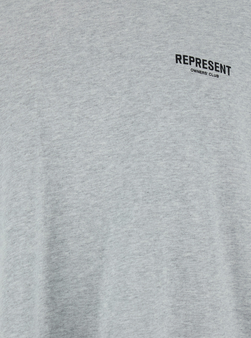 Represent Gray T-Shirt with Logo on the Front and Maxi Back in Cotton for Men Grey Tshirts Polo Shirts