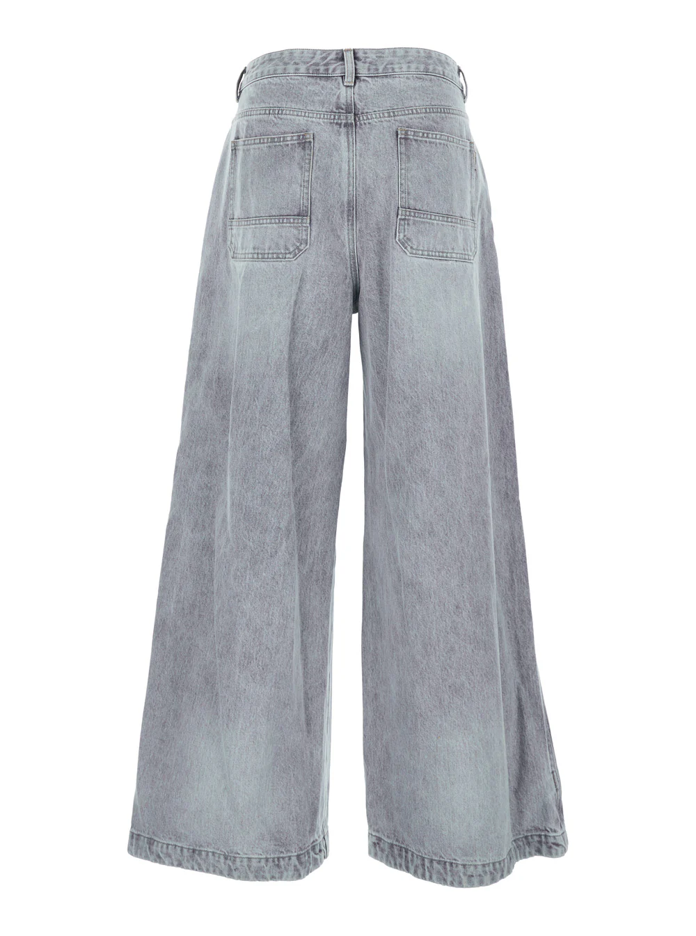 Juun.J Blue Jeans with Faded Effect and Wide Legi n Denim Man Grey