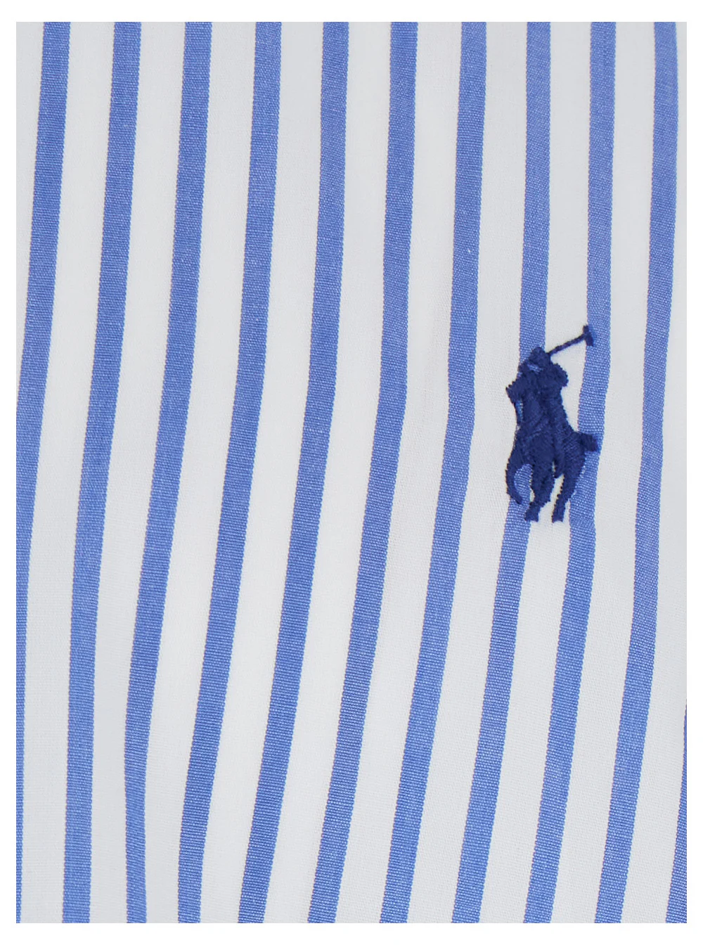 Polo Ralph Lauren Light Blue Shirt With Striped Design And Classic Collar In Cotton Man Blouses