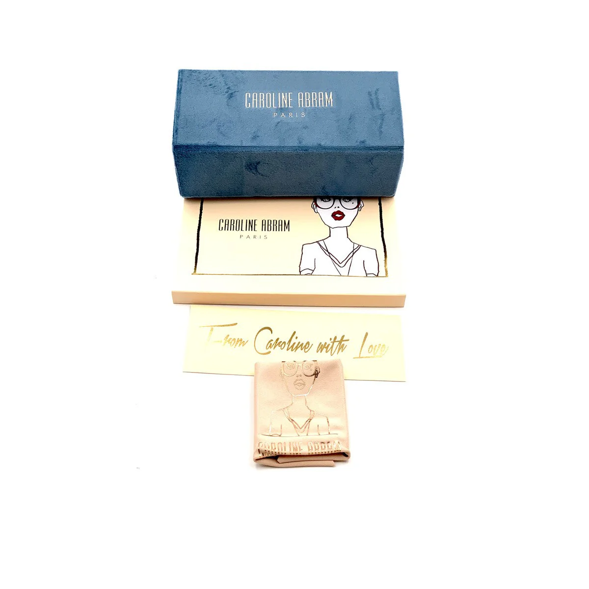 Caroline Abram 70 Blue Celluloide Eyeglass Frames