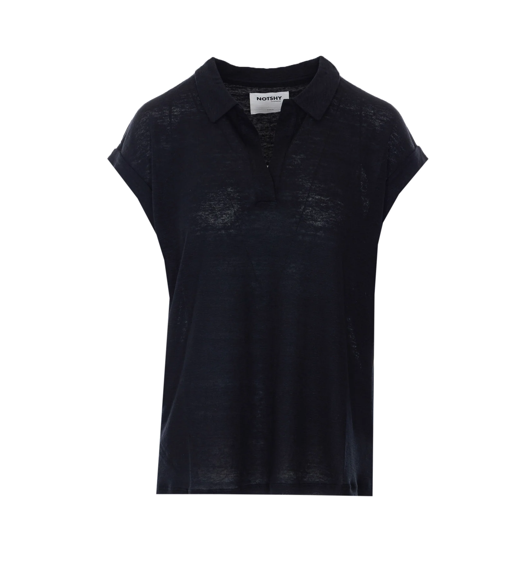 Not Shy T-Shirts And Polos Black Linen