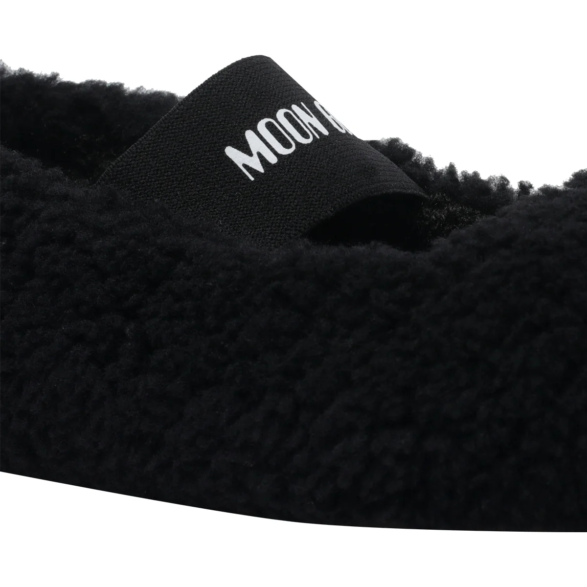 Moon Boot Flat shoes Black Shearling/rubber Sole