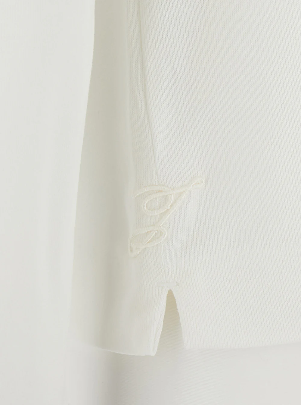Jacquemus Le T-Shirt Rond Carre White Long Sleeve With Round Neck And Tone-On-Tone Logo Embroidery In Tech Fabric For Men Paper Polyester Tshirts Polo Shirts
