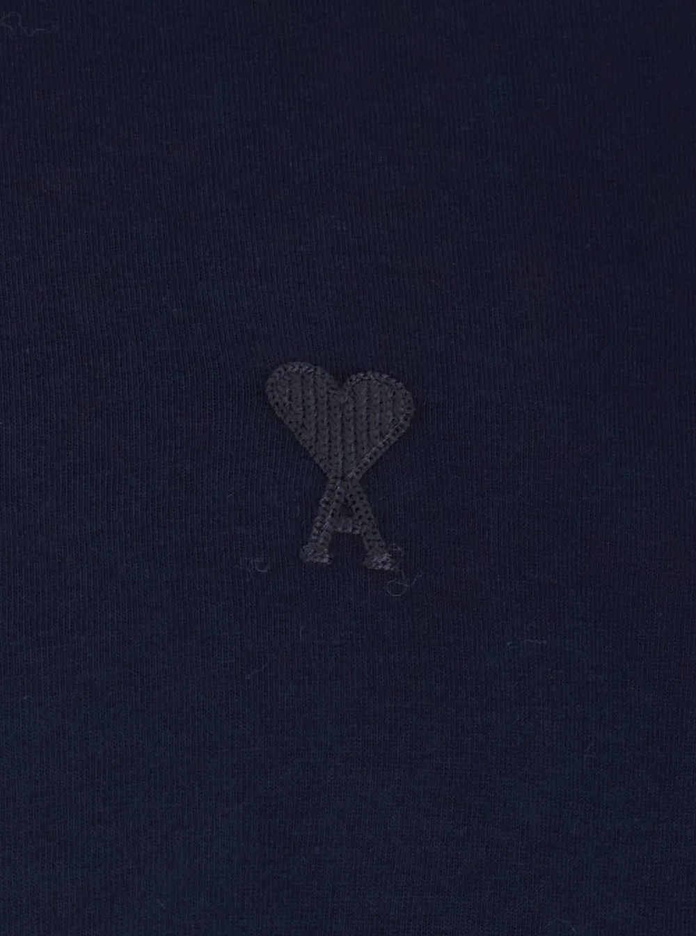 AMI Paris Blue Crew Neck T-Shirt with ADC Embroidery on the Front in Cotton for Men Blu Tshirts And Polo Shirts