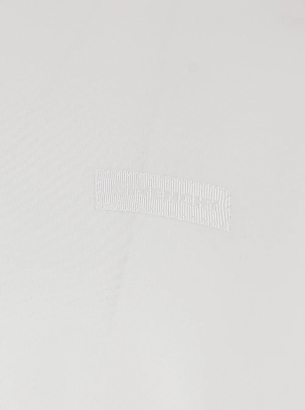 Givenchy White Crew Neck T-Shirt with Logo Patch on the Front in Cotton for Men Tshirts And Polo Shirts