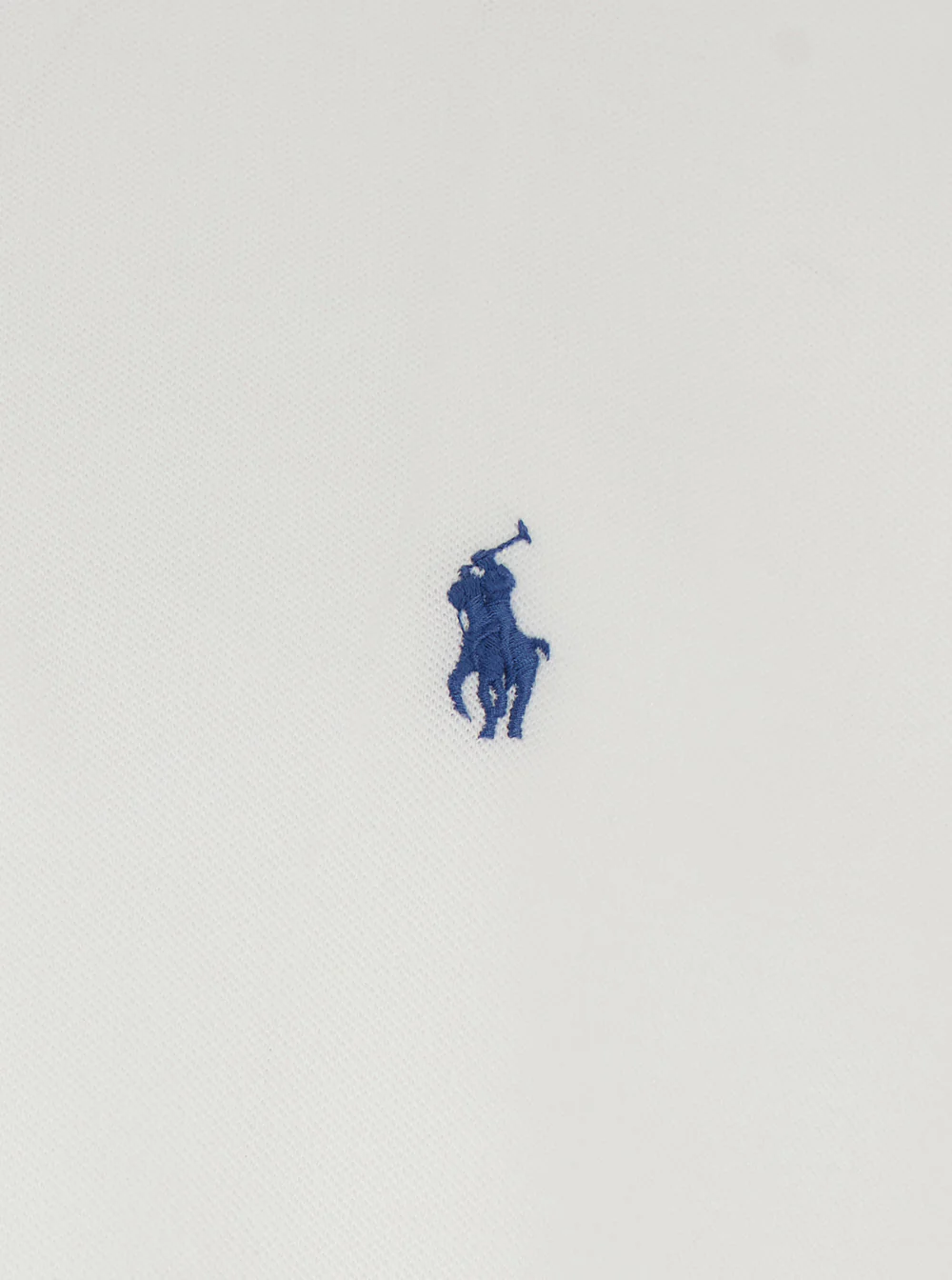 Polo Ralph Lauren White Long-sleeved Shirt with Button-Down Collar and Pony Embroidery on the Front in Piquet Cotton Men Blouses