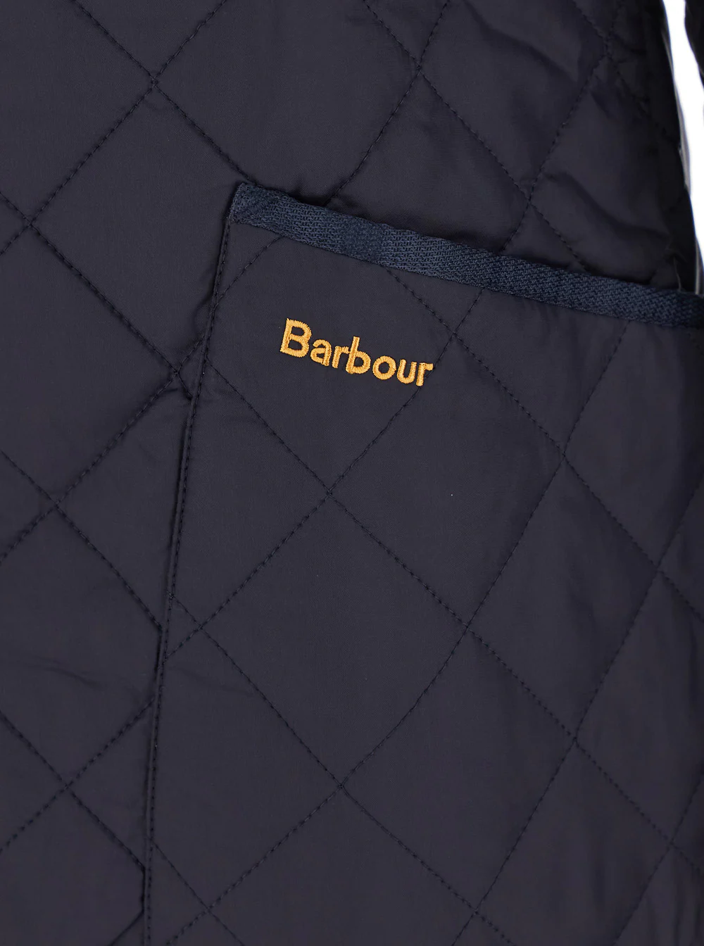 Barbour Jacket Heritage Liddesdale With Classic Ribbed Collar And Logo Lettering On The Front Tech Fabric Blue Men Blu Polyamide
