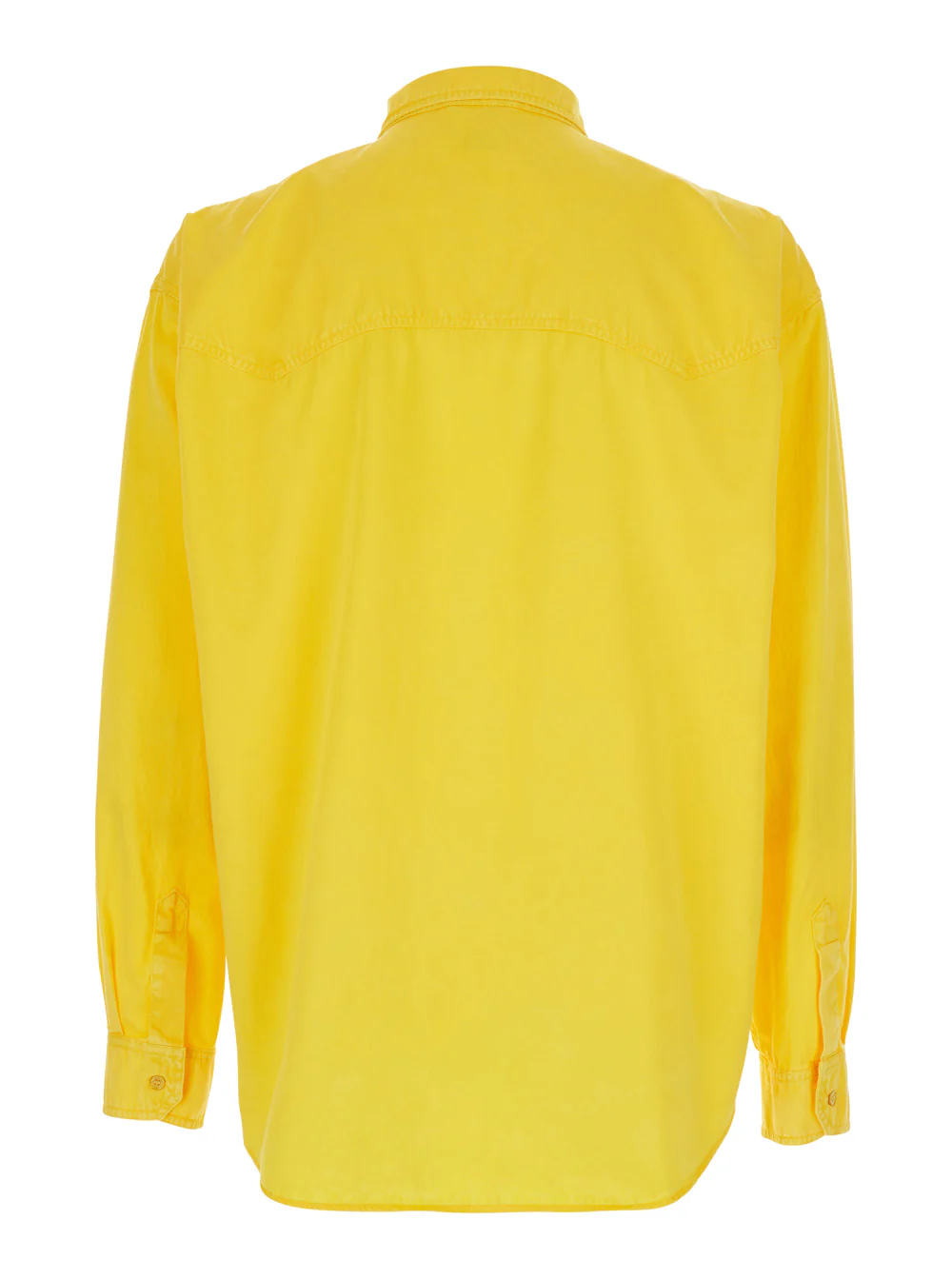 Versace Yellow Western Over Shirt With Cotton Details For Women And Blouses