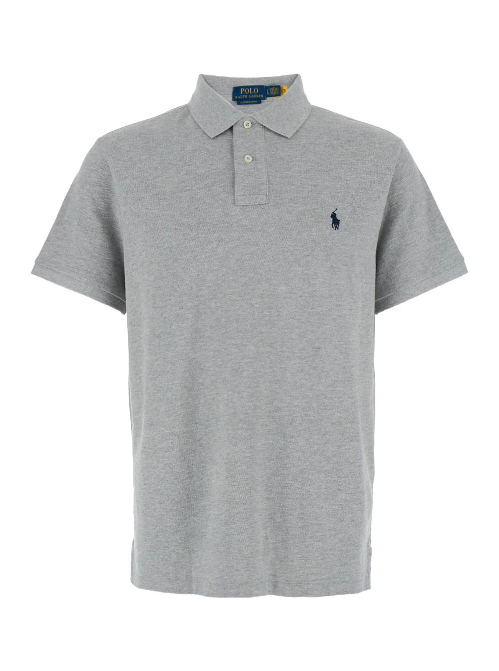 Polo Ralph Lauren Grey Polo Shirt with Classic Collar and Pony Embroidery on the Front in Cotton for Men Tshirts
