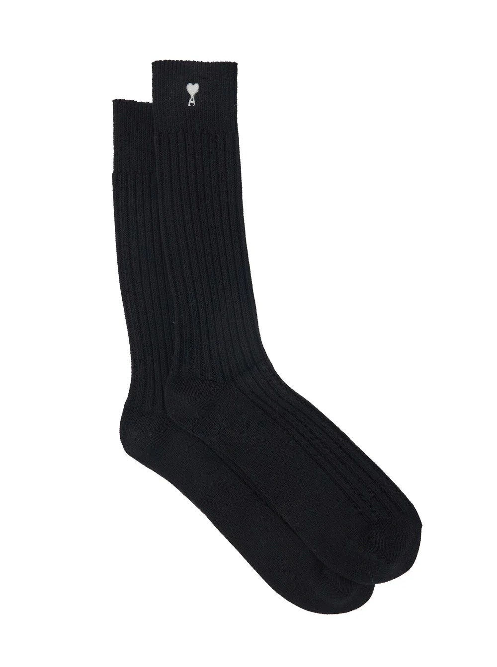 AMI Paris Set of Three Multicolor Socks with ADC Embroidery and Ribbed Knit in Cotton Blend Man Polyamide Elastane Underwear