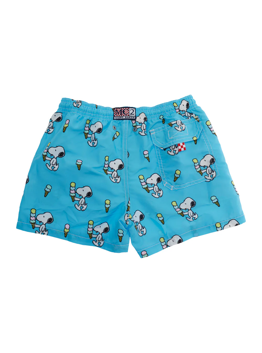 Mc2 Saint Barth Kids Jean - Snoopy Icecream Light Blue Beachwear