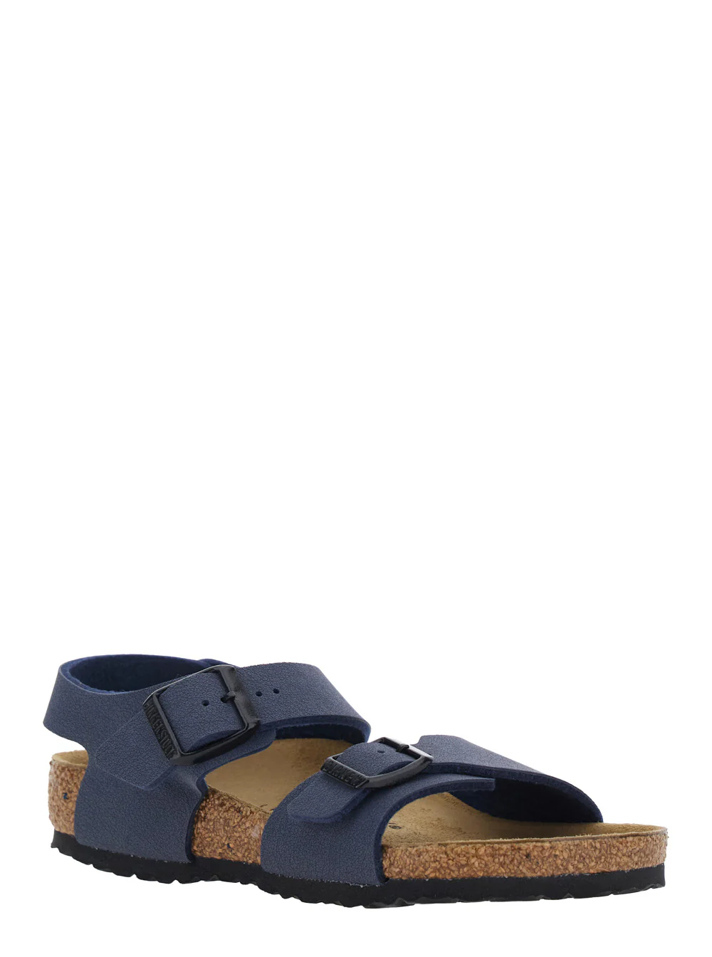 Birkenstock Kids New York Sandals with Rounded Toe and Buckle Closure in Blue for Kids Blu Birkoflor Flat Shoes