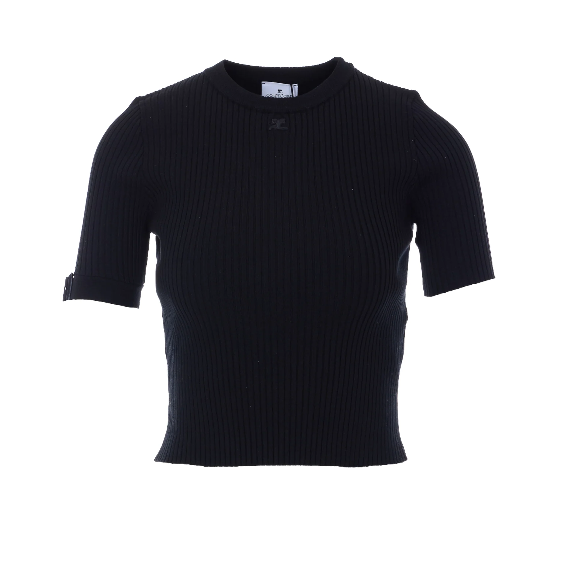 Courreges T-shirts and Polos Black Viscose