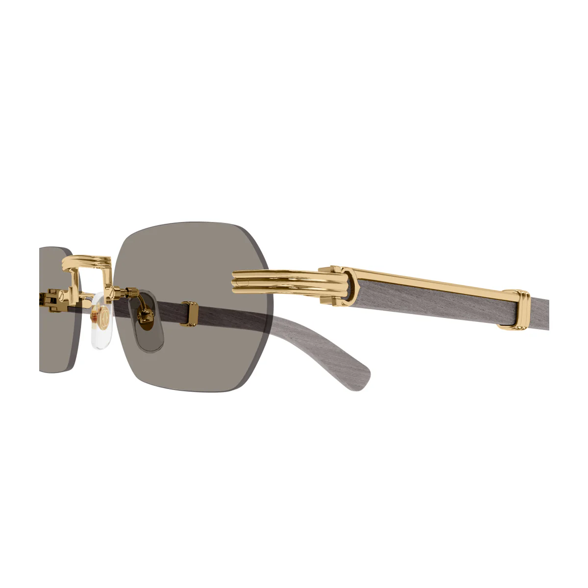 Cartier CT0362S Première de 005 Gold Grey Oro Wood/metal Occhiali Da Sole