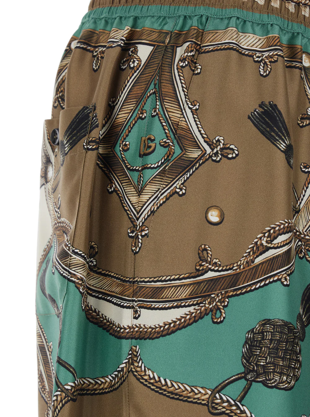 Dolce & Gabbana multicolor Bermuda Vanity with all-over print in Silk for men Shorts And