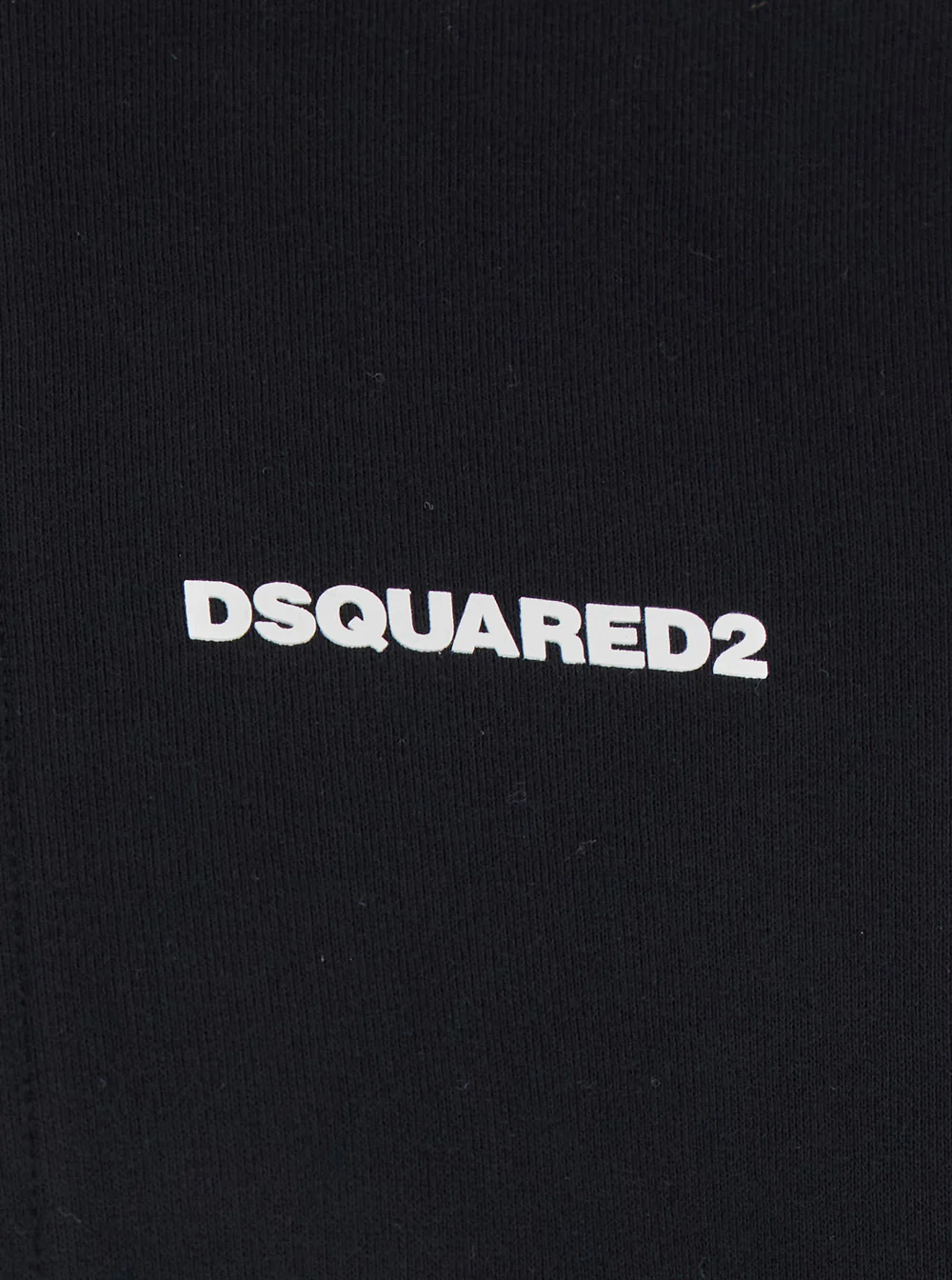 Dsquared2 Black High Neck Sweatshirt with Lettering Logo on the Front in Cotton Man Sweatshirts