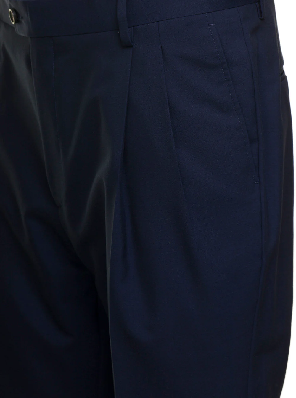 Reveres 1949 Blue Tailored Trousers in Wool Blend Man Blu Virgin Cotton