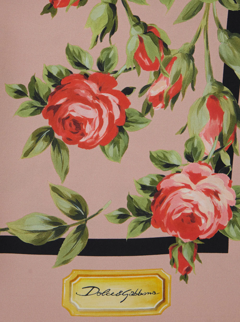 Dolce & Gabbana Multicolor Square Silk Scarf with Logo on the Front and Floral All-Over Motif for Women Scarfs Foulards