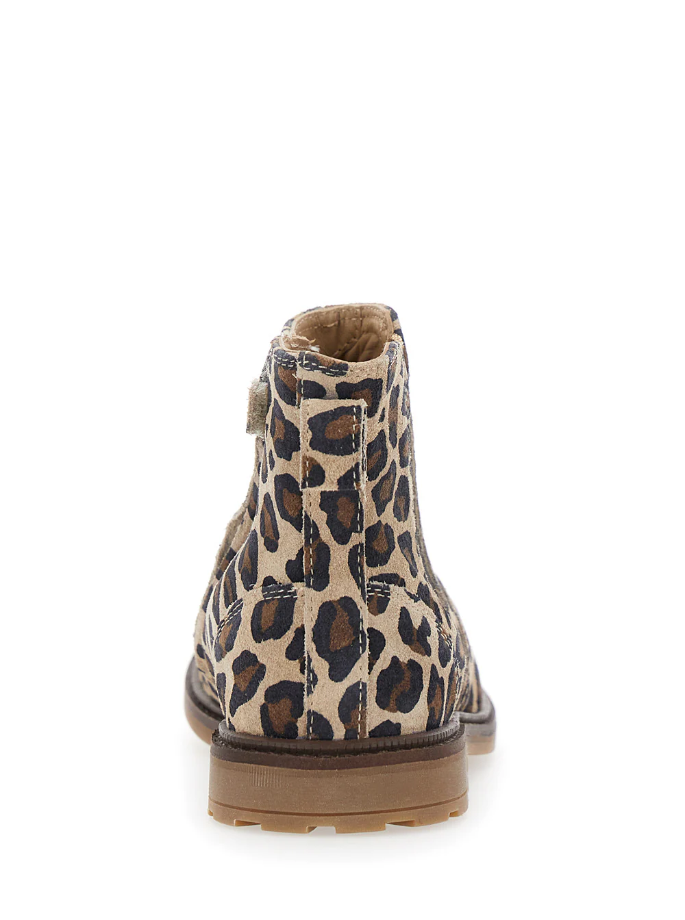 Pom D'Api Kids Multicolor Ankle Boots with Side Logo and Leopard Motif in Fabric Girl Rubber