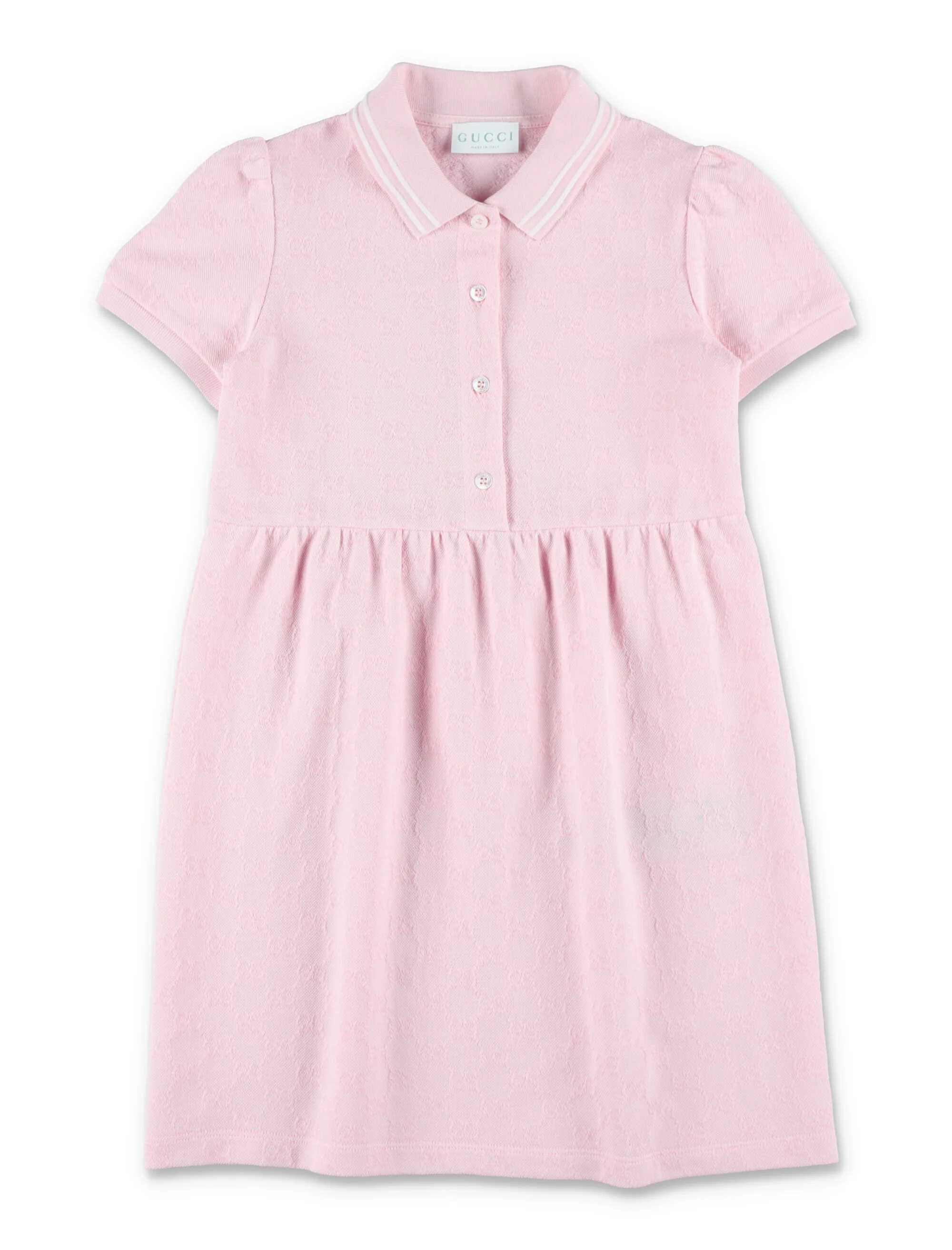 Gucci GG piqué polo dress for girls Baby Pink Cotton